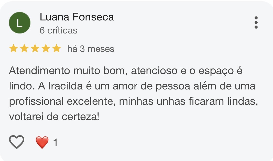 Avaliação de Luana Fonseca