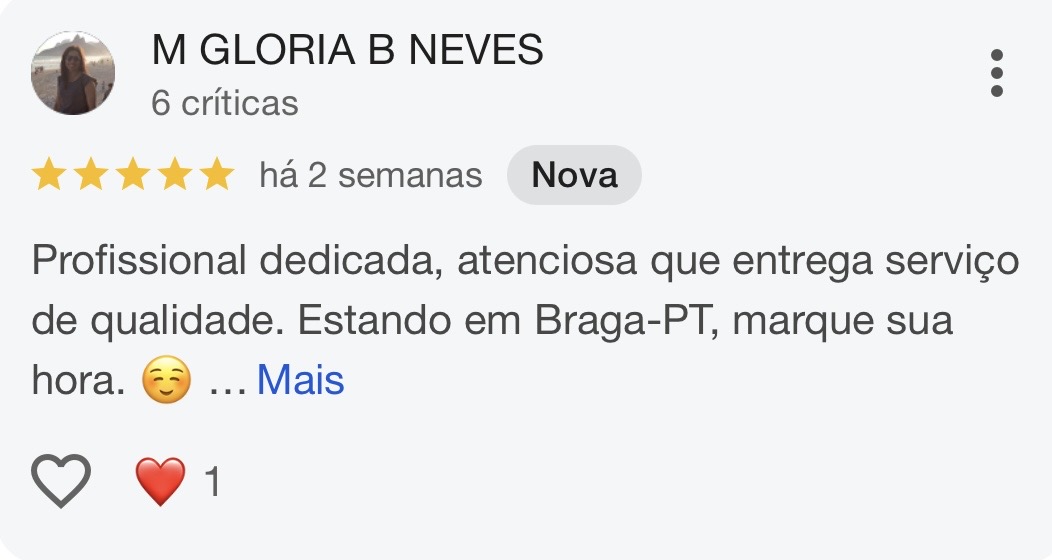 Avaliação de M. Gloria B. Neves